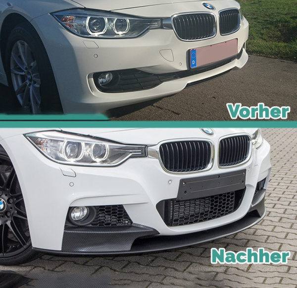 Frontspoiler Lippe Sport-Performance Schwarz Matt passt für BMW 3er F30 F31 mit M-Paket +ABE*